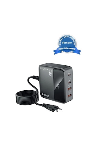 65w Masaüstü 4 Portlu Hızlı Şarj Cihazı İstasyonu 2xusb-a, 2xtype-c Giriş,1,5 Mt. Kablo Belirtilmemiş