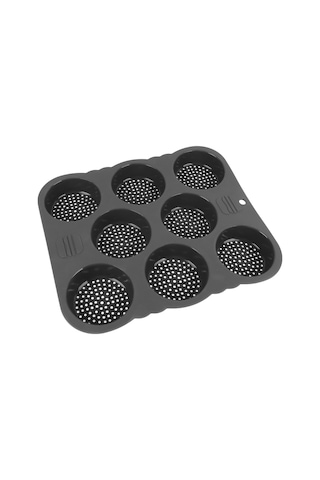 Shineyee Yemek Dereceli Silikon Hamburger Ekmek Kalıbı, 8 Lü, Isı Dağıtımı İyi, Kaymaz, Fırın Uyumlu, Temizliği Kolay Diğer