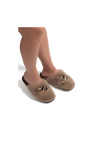Twigy Perla Peluş Kadın Ev Terliği Bej 37/41 Bej