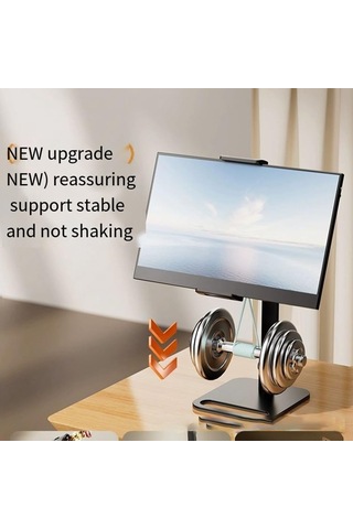 Padalink Siyah Üç Bölümlü 360 Derece Dönebilen, Ev Ofisi Ve Oyun İçin Uyumlu, Kolay Kurulumlu Taşınabilir Tablet Masaüstü Tutucu