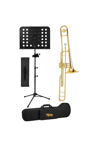 Midex Pistonlu Trombon Bb (Si Bemol) Nota Sehpası ve Telefon Tutuculu Set