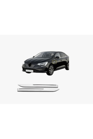 Renault Megane 4 2021-2025 Krom Yan Çamurluk Sinyal Kromu 2 Parça Paslanmaz Çelik Megane 5