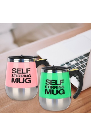 Yunboo 400ml Otomatik Kahve Karıştırıcı Bardak: Elektrikli, Isıya Dayanıklı, Kapaklı Çift Katlı, Çeşitli İçecekler İçin Ev/ofis/outdoor Kullanım MAvi