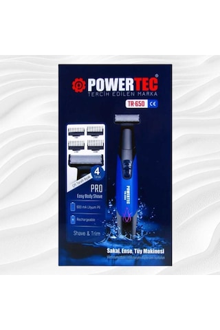 Powertec TR650 Ense Sakal Vücut Tıraş Makinesi
