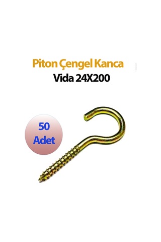 Açık Piton, Kanca, Çengel 24x200 - 50 Adet Diğer