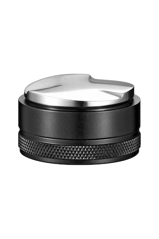 Skycity 51mm Çift Taraflı Çelik Espresso Dağıtıcı Ve Tamper, Ayarlanabilir Derinlikli Kahve Tozu Düzeltici, Delonghi Breville Portafilter Uyumlu Siyah