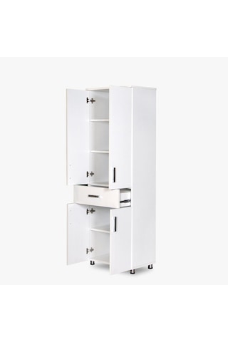 Çok Amaçlı Dolap Beyaz 180 CMHard Parlak Suntalem El Yapım Beyaz