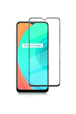 Nourthkiingdom Realme C15 Uyumlu Kenarları Kırılmaya Dayanıklı Cam Ekran Koruyucu
