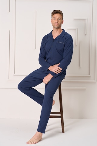 Erkek Penye Uzun Kol Pijama Takımı 2157 Laci03 Lacivert03