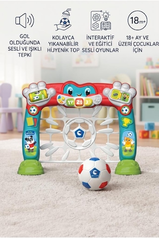 Clemento-ni Sesli Tepki Veren Işıklı 48 Cm Eğlenceli Eğitici Yıkanabilir Toplu Oyuncak Çocuk Kalesi