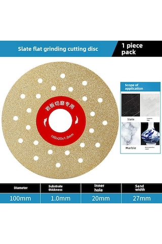 Hombey Kaya Taşı Kesme Ve Zımparalama Diski, 45 Derece Köşe Oluşturma, Kenar Düzenleme, Çatlamaz, Açı Zımpara Makinesi Uyumlu