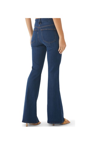 Good American Ideal Fit Flare Kot Pantolon Mavi