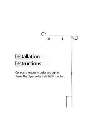 Vkemall Siyah Demir Bahçe Bayrak Direği 92x41cm - Kolay Montajlı, Dayanıklı, Stabile Bahçe Bayrak Tutucusu