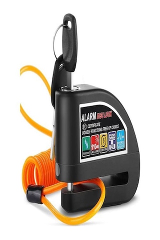 Pc-05 110db Kablolu Alarmlı 7mm Çelik Pim Motosiklet Scoter Bisik