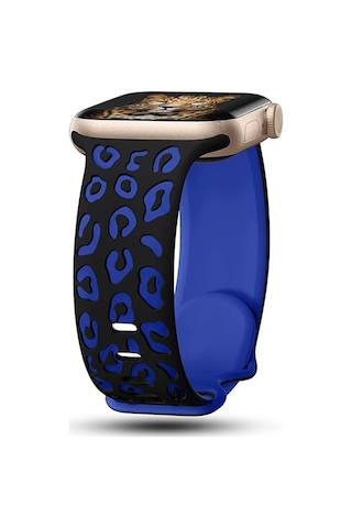 Watch 7 45mm Mkst Krd-140 Silikon Kordon Strap Kayış - Siyah-mavi