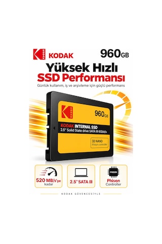 X150 960gb 2.5 İnç Sata Iıı Ssd 520 Mb/s Okuma 500 Mb/s Yazma Hızlı Ssd