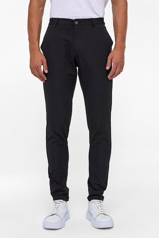 Süvari Siyah Slim Armürlü Jogger Pantolon