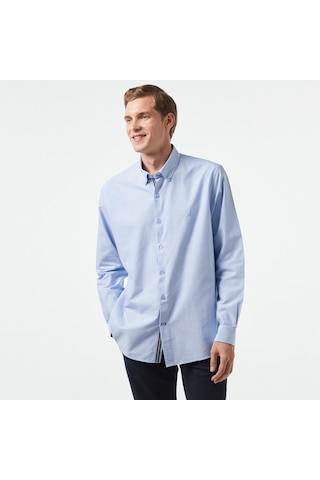 Nautıca Erkek Mavi Classıc Fıt Uzun Kollu Gömlek Düz W37310t Mavi