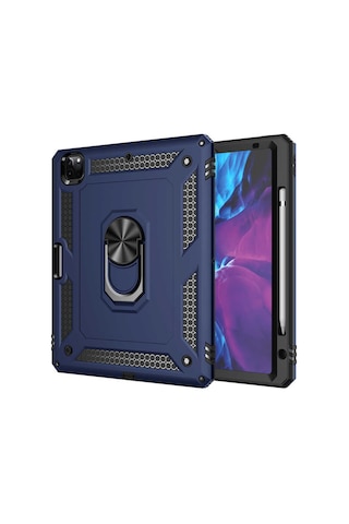 Ardemix Apple Uyumlu iPad Pro 12.9 2020 4.nesil - Tablet Vega Kapak-mavi Tablet Kılıfı