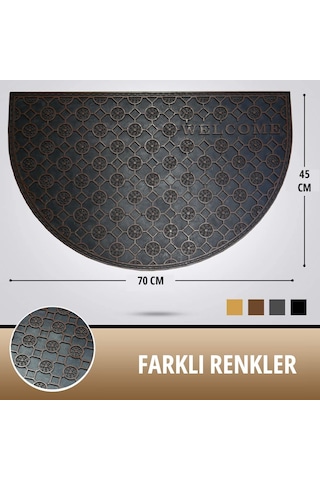 Kırmızı Welcome Yazılı Toz Ve Çamur Sıyırıcı Kauçuk Kapı Önü Pasp