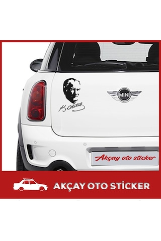 Mustafa Kemal Atatürk Imzalı Sticker Atatürk Sticker Oto Sticker (221989479)
