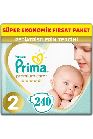 Prima Premium Care Bebek Bezi 2 Numara Mini 240 Adet Süper Ekonomik Fırsat