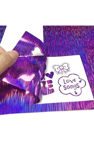 Novahub 30,5 X 100 Cm Illüzyon Lazer Fırçalanmış Parıltılı Altın Vinil Etiket/