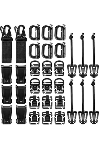 Suntek Dişli Klip Için Molle Sırt Çantası Molle Aksesuar Siyah