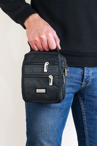 Seventeen Çok Gözlü El Ve Omuz Askılı Siyah Su Geçirmez Çanta 3497 Siyah