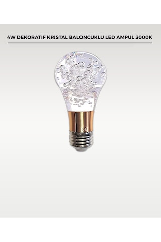 4w Dekoratif Kristal Baloncuklu Led Ampul 3000k Gün Işığı