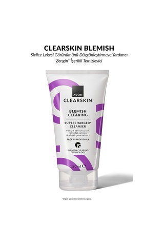 Avon Clearskin Supercharged Lekeler İçin Yüz Temizleyici 3 x 150 ML