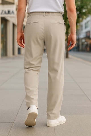 Cedy Denim Yüksek Kalite Erkek Yüksek Bel Pileli Baggy Chino Pantolon C358 Bej