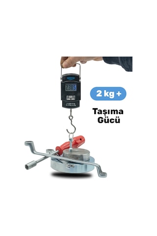 Mıknatıslı Anahtarlık 2'li Set - Çiftler İçin Hediyelik, 2 Kg Çekim Mıknatıs Avm