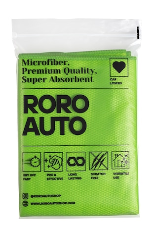 Roro Auto Himalaya Mikrofiber Oto Cam Bezi & Kurulama Bezi Özel Çift Yüzey Oto Havlu 50x70 Turuncu