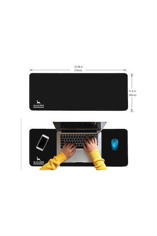 BLACK DEER Professional Siyah Large Boy Gaming Mouse Pad 90x40 Cm