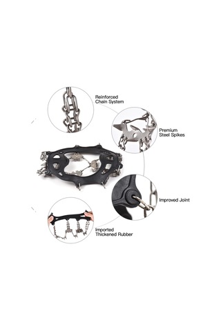 Vkemall Kar Buz Tırnağı - Paslanmaz Çelik Kaydırmaz Ayakkabı Aksesuarı Siyah/turuncu