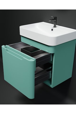 Creavit Colorit Çekmeceli Lavabo Dolabı 60 Cm Nil Yeşili Yeşil