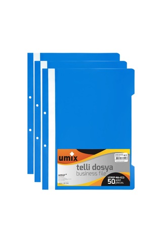 Telli Dosya 50 Li Mavi Evrak Ve Doküman Düzenleme Dosyası Mavi
