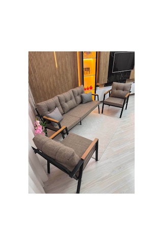 Bella 3+1+1 , Balkon, Bahçe - Cafe , Teras , Metal Kanepe Koltuk Takımı ,çay Seti