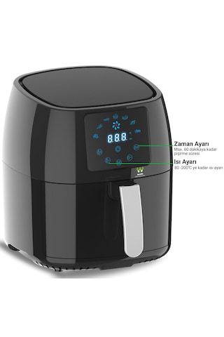 Wiami V2 4.5 L 1400 W Hava Fritözü Airfryer