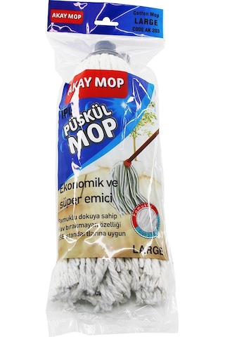 Large Örgülü İpli Püskül Pamuk Mop