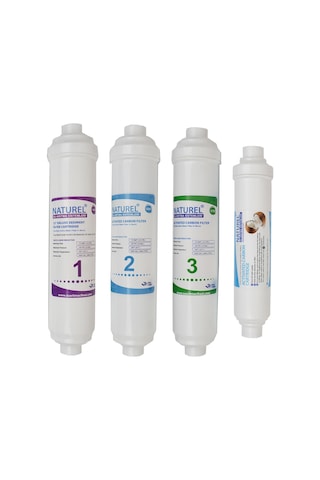 INLINE KAPALI KASA SU ARITMA CİHAZI FİLTRESİ 4LÜ AŞAMALI FİLTRE SETİ PREMIUM