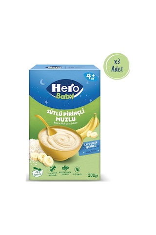 Hero Baby Sütlü Muzlu Pirinçli 200g X3