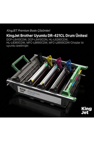 Kingjet Brother Uyumlu Dr-421cl Takım Ünite Uyumlu Drum Ünitesi Dcp-l8410cdn