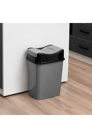 8 Litre Kapaklı Çöp Kovası, Modern Tasarım Pratik Mutfak Banyo Ofis Çöp Kutusu, Kapaklı Plastik Atık Kovası G Çok Renkli