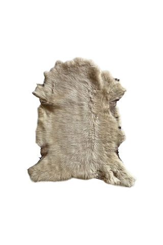 Naturel Uzun Tüylü Koyun Postu Kahve-krem