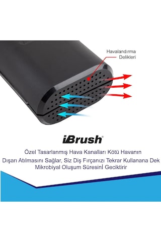 Şarjlı Diş Fırçası Yedek Başlığı Seyahat Kabı Kırmızı