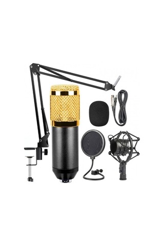 Kondenser Mikrofon 3.5mm Jak Girişli Kondenser Mikrofon 6 Parça Set