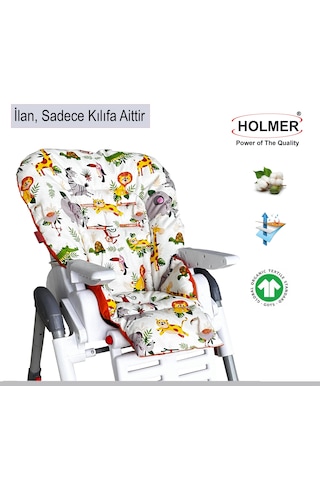 Holmer Mama Sandalyesi Minderi & Kılıfı - Leke Tutmaz - Doğal - Max-t - Turuncu