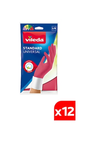 Vileda Standart Büyük Boy Bulaşık Eldiven L 12'li